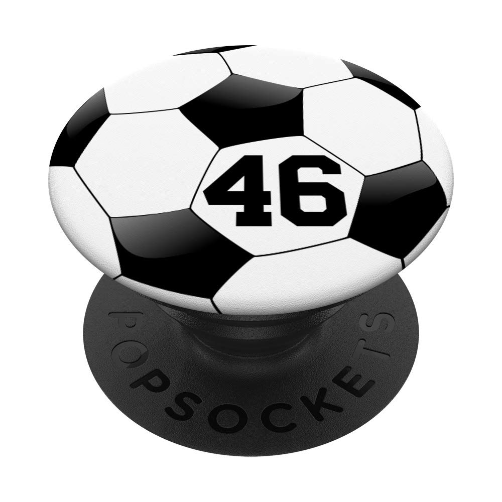 Amazon.com: Soccer Ball Number 46 Player 46th Birthday Black Zx
